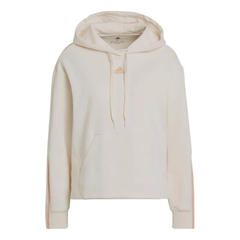 (WMNS) adidas Essentials Relaxed 3-Stripes Hoodie 'Beige' H10238 sold by KicksCrew