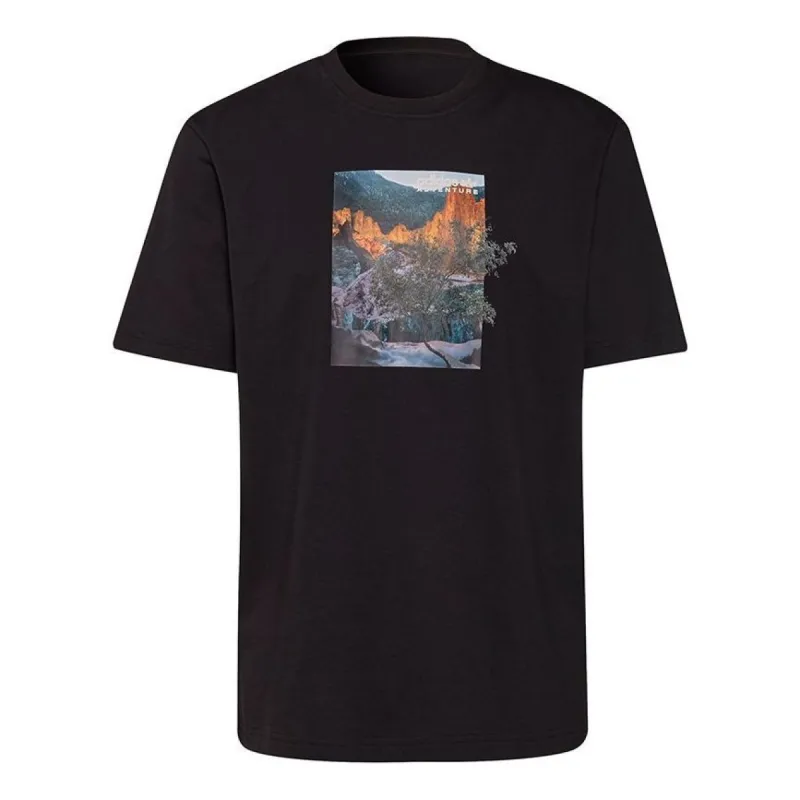 adidas Adventure Landscape Graphic Tee 'Black' H09063 sold by KicksCrew