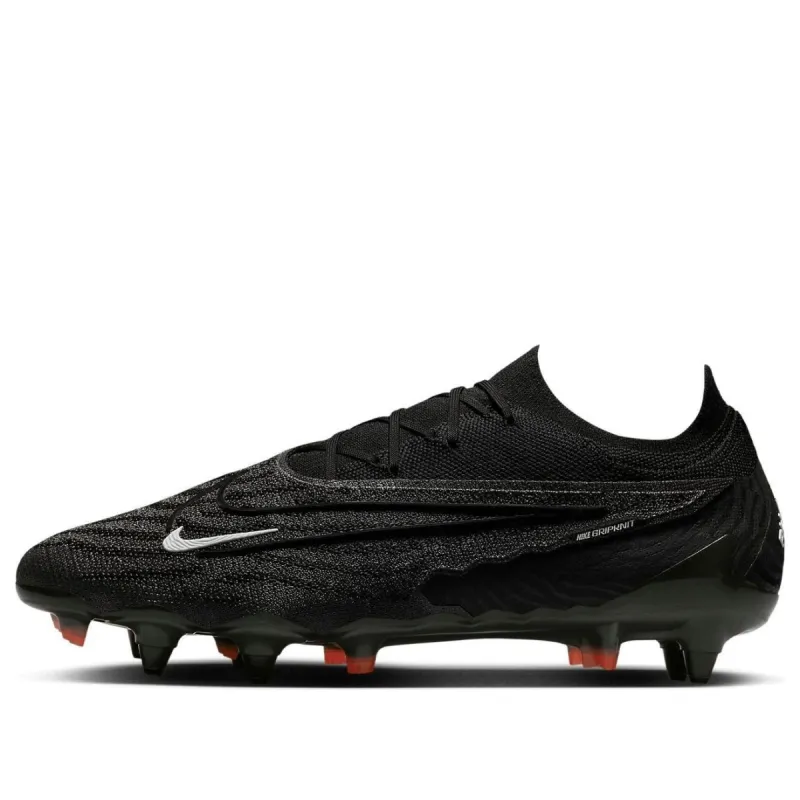 Nike Gripknit Phantom GX Elite SG-Pro Anti-Clog Traction 'Black Dark Smoke Grey Total Orange' DD9443-010 sold by KicksCrew