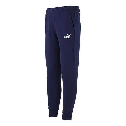 Puma Ess Logo Pants Fl Cl Pants 'Navy' 846385-06 sold by KicksCrew