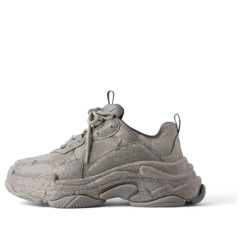 (WMNS) Balenciaga Triple S With Rhinestones 'Dark Grey' 524039W2TST1249 sold by KicksCrew