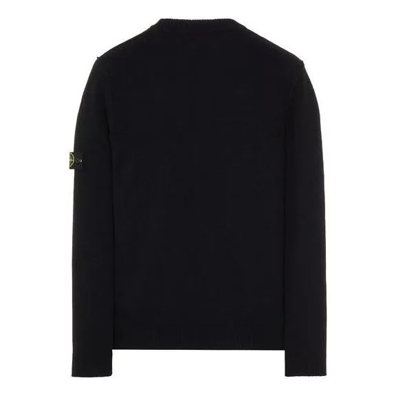 STONE ISLAND Lambswool Crew Neck Knit 'Black' 7715508A3-V0029 sold by KicksCrew product image thumbnail 2