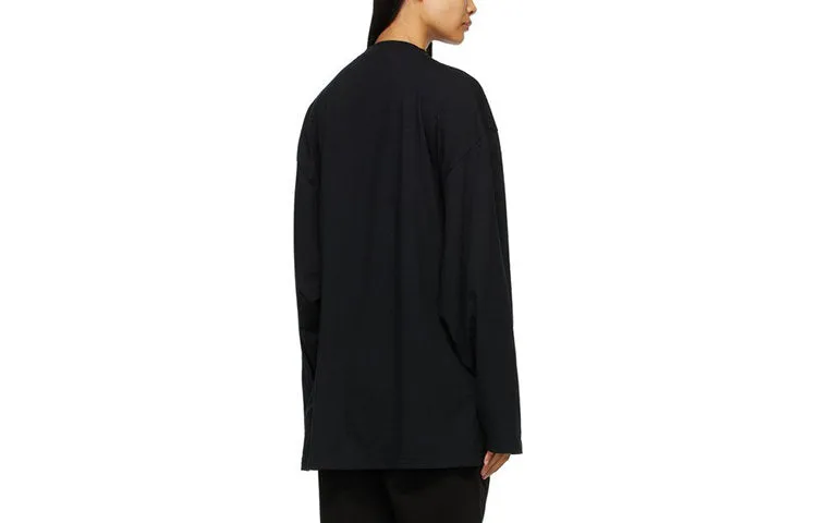 Balenciaga Languages Logo Long Sleeve T-Shirt 'Black Multicolor' 641667TJVI32771 sold by KicksCrew product image thumbnail 2