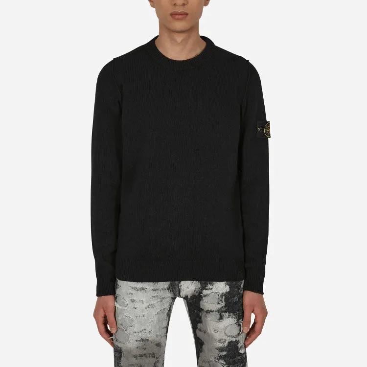 STONE ISLAND Lambswool Crew Neck Knit 'Black' 7715508A3-V0029 sold by KicksCrew product image thumbnail 3