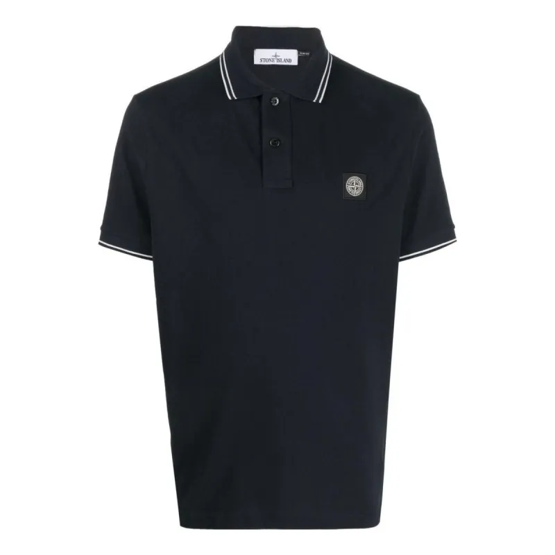 STONE ISLAND Patch Polo Shirt 'Navy' 10152SC18-A0020 sold by KicksCrew