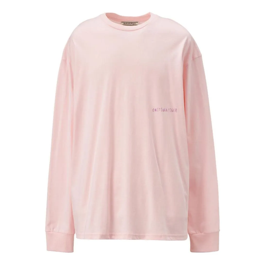 Onitsuka Tiger Graphic Long Sleeve T-shirt 'Light Pink' 2183B163-700 sold by KicksCrew