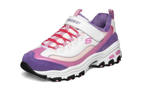 (GS) Skechers Dlites Shoes 'White Pink Purple' 664062L-MULT sold by KicksCrew