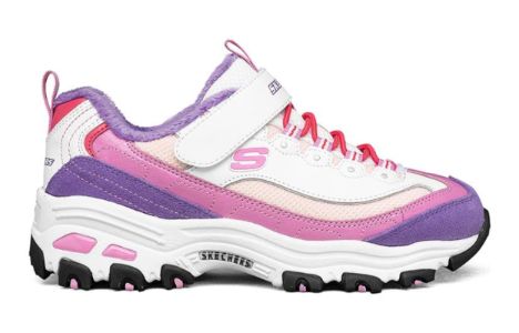 (GS) Skechers Dlites Shoes 'White Pink Purple' 664062L-MULT sold by KicksCrew