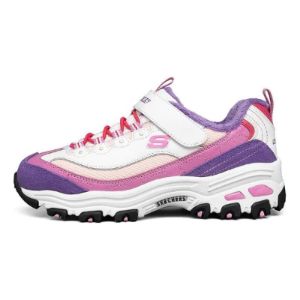 (GS) Skechers Dlites Shoes 'White Pink Purple' 664062L-MULT sold by KicksCrew