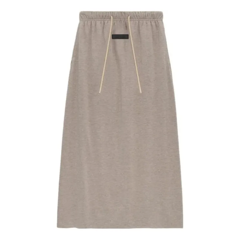 (WMNS) Fear of God Essentials FW23 Jersey Skirt 'Core Heather' 160BT235004FW sold by KicksCrew