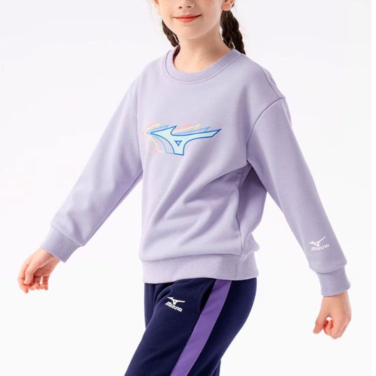 (GS) Mizuno Logo Graphic Sweater 'Purple' 32CA3959 sold by KicksCrew product image thumbnail 2