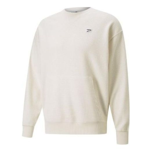 Puma Downtown Waffle Crewneck Sweatshirt 'White' 537730-99 sold by KicksCrew