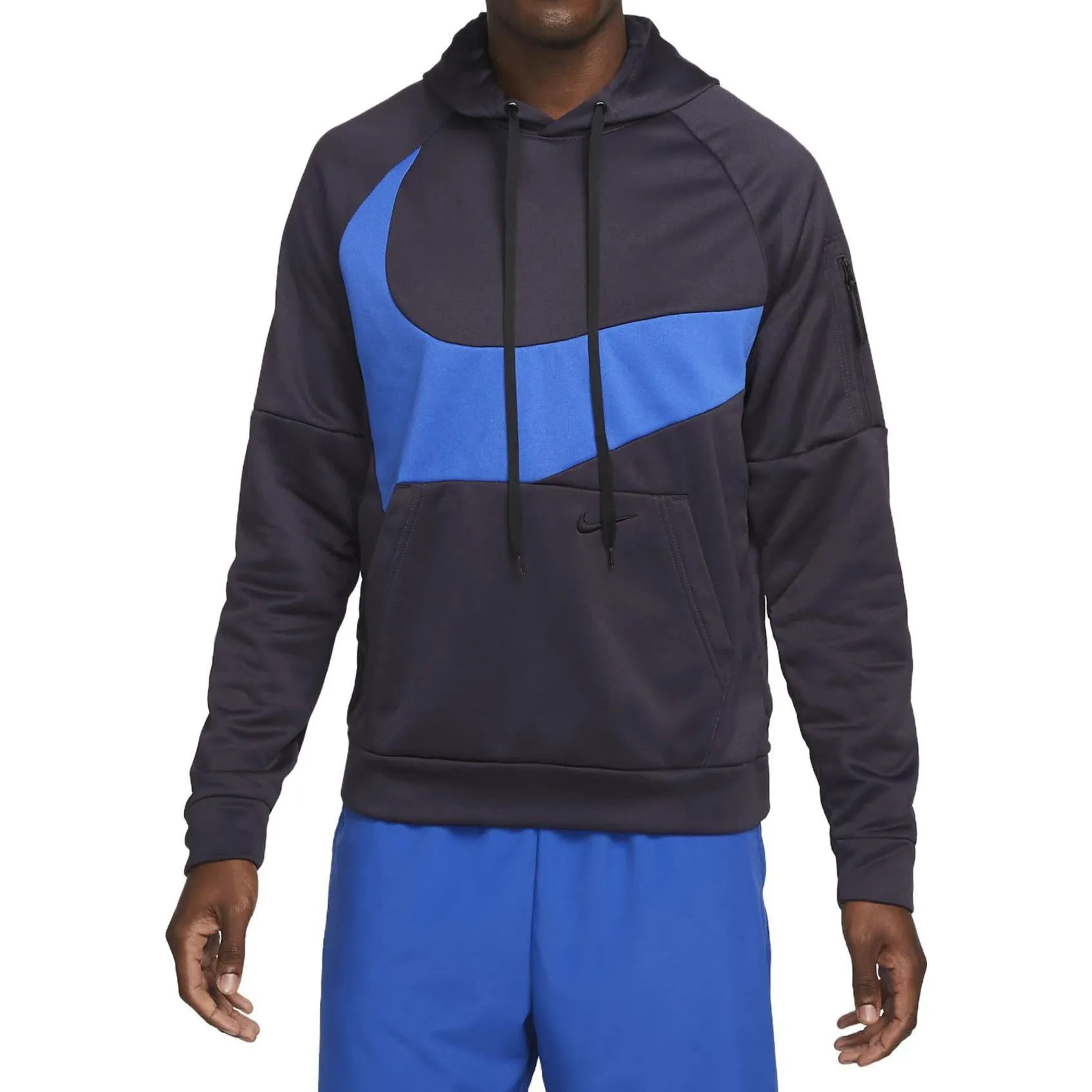 Nike Therma-FIT Swoosh Sweatshirt 'Black Blue' DQ5401-071 sold by KicksCrew product image thumbnail 2
