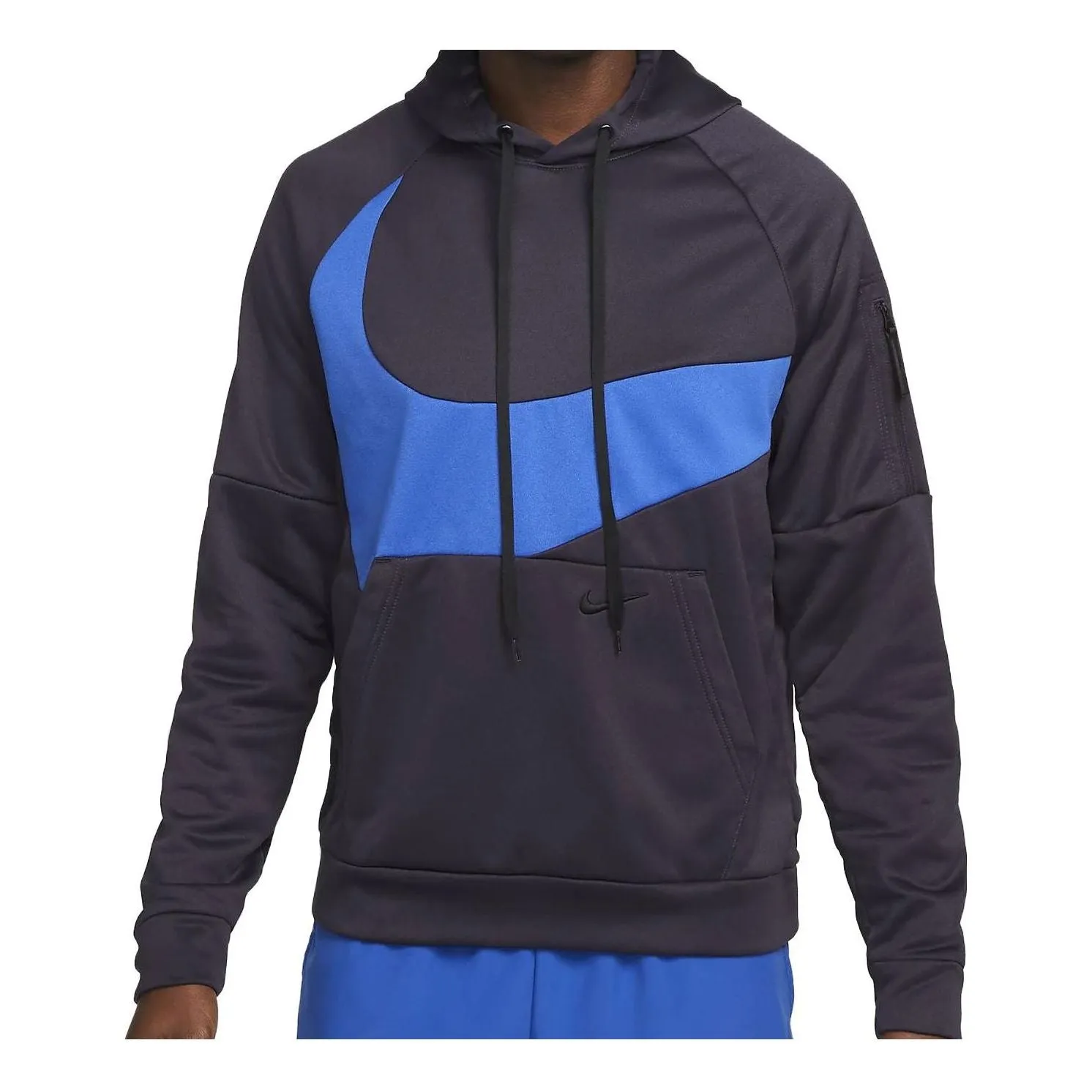 Nike Therma-FIT Swoosh Sweatshirt 'Black Blue' DQ5401-071 sold by KicksCrew