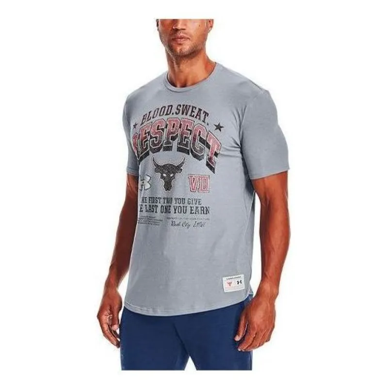 Under Armour Project Rock Graphic T-shirt 'Grey' 1367121-035 sold by KicksCrew