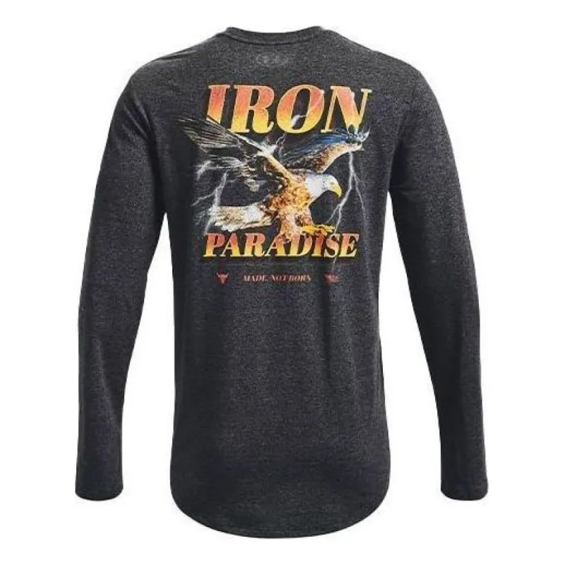 Under Armour Project Rock Outlaw Iron Paradise T-shirt 'Black' 1367119-001 sold by KicksCrew