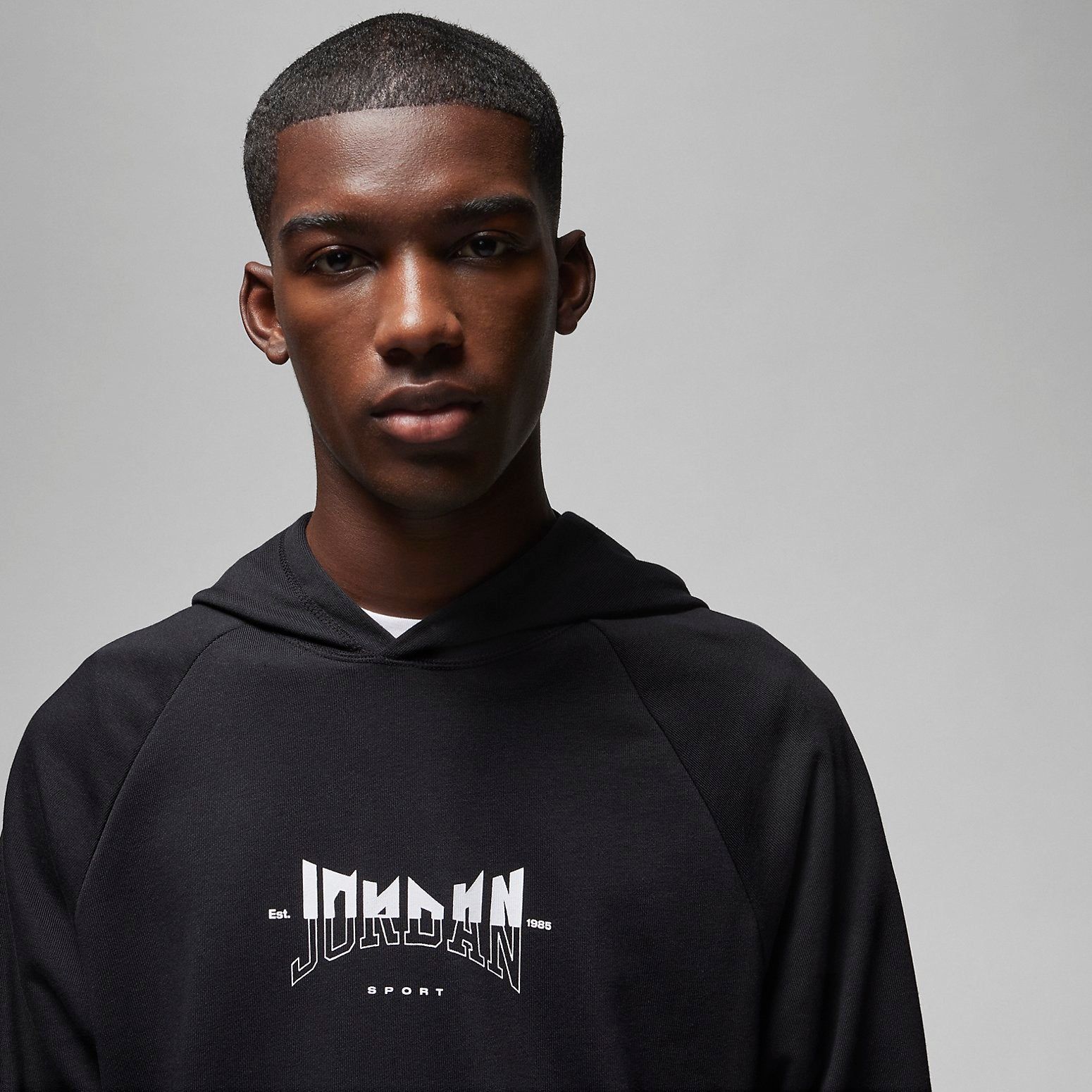 Air Jordan Dri-FIT Sport Graphic Fleece Pullover Hoodie 'Black' FQ6808-010 sold by KicksCrew product image thumbnail 2