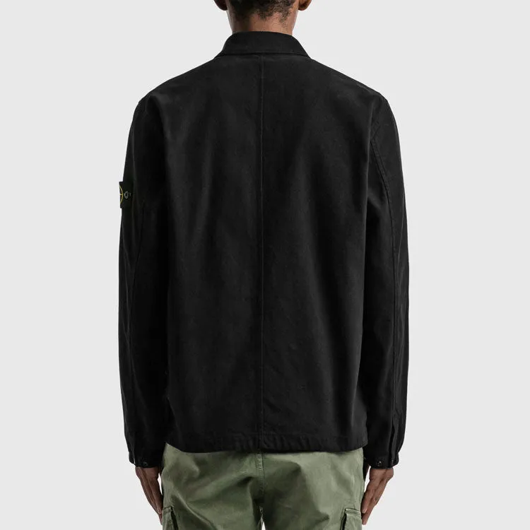 STONE ISLAND Garment Dyed Zip Shirt Overshirt 'Black' 751510704-V0029 sold by KicksCrew product image thumbnail 4