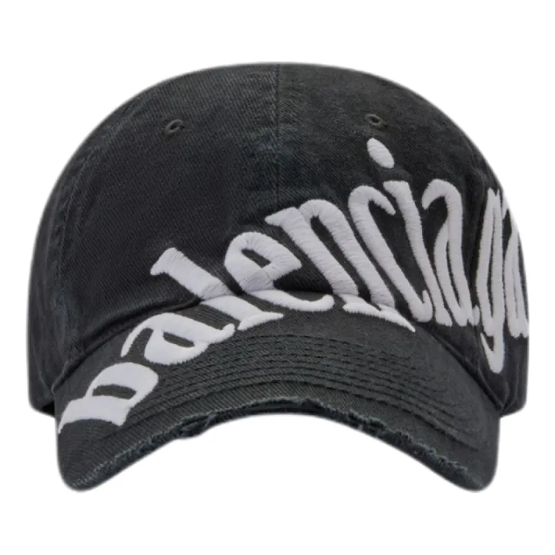 Balenciaga Diagonal Logo Baseball Cap 'Black White' 680738410B21077 sold by KicksCrew