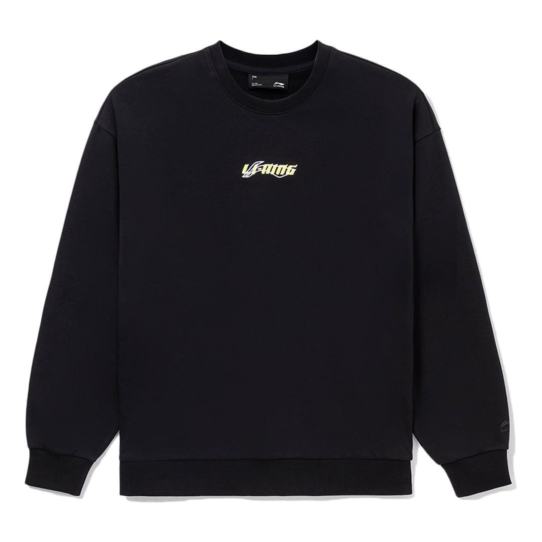 Li-Ning Small Logo Sweatshirt 'Black' AWDS587-1 sold by KicksCrew