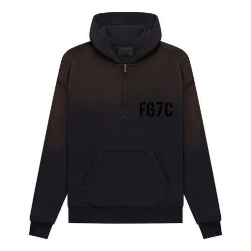 Fear of God L/S Half Zip Hoodie 'Vintage Black' FG50-021FLC-010 sold by KicksCrew