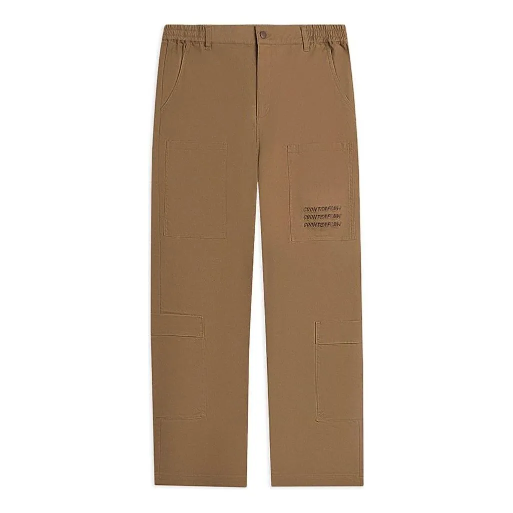 Li-Ning Counterflow Triple Logo Straight Pants 'Khaki' AKXSC21-3 sold by KicksCrew