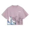 (WMNS) Li-Ning x Disney Stitch Graphic Crop T-shirt 'Mauve' AHST498-3 sold by KicksCrew