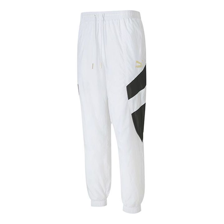 Puma Tailored For Sport Worldhood Pants 'White Black' 597611-02 sold by KicksCrew
