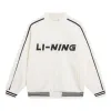 Li-Ning Striped Graphic Baseball Jacket 'White Black' AWDT545-1 sold by KicksCrew
