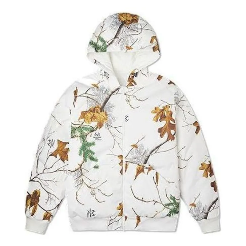 Converse Real Tree Reversible Jacket Leaves Printing 'Casual White' 10020223A02 sold by KicksCrew