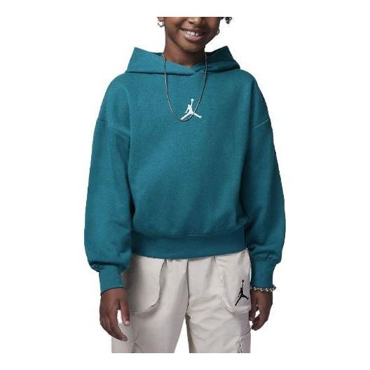 (GS) Air Jordan Girls Overhead Hoodie 'Green' 45C695-U9C sold by KicksCrew
