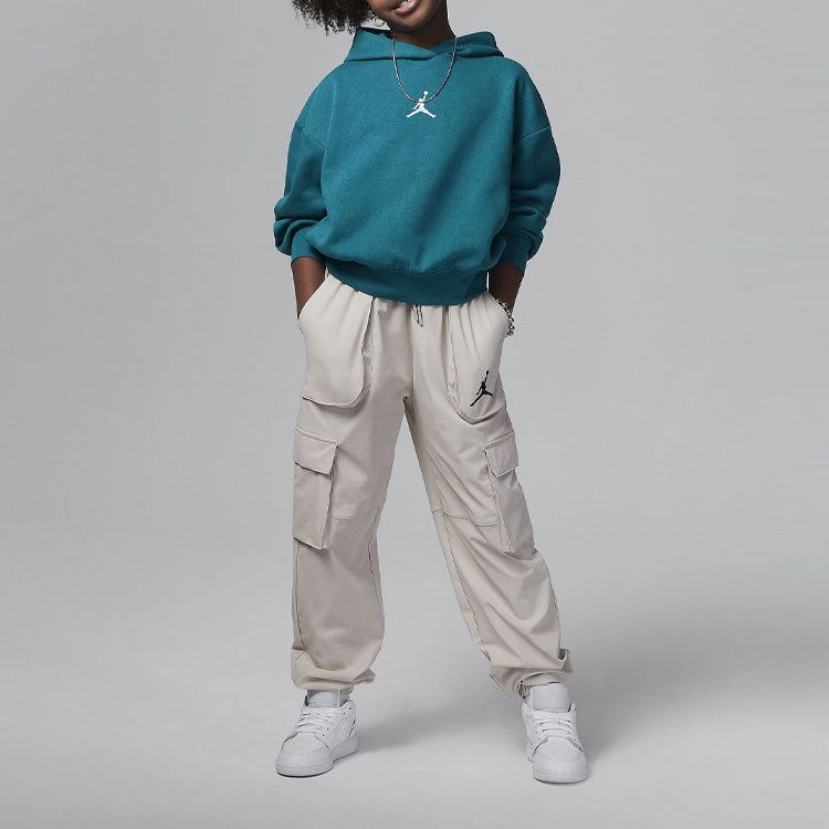 (GS) Air Jordan Girls Overhead Hoodie 'Green' 45C695-U9C sold by KicksCrew product image thumbnail 4