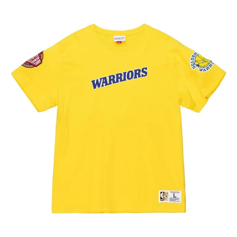 Mitchell & Ness x NBA T-shirt 'Golden State Warriors' TCRW4852-GSWYYPPPGOLD sold by KicksCrew