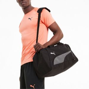 Puma Fundamentals Sport Bag 'Black White' 077289-01 sold by KicksCrew