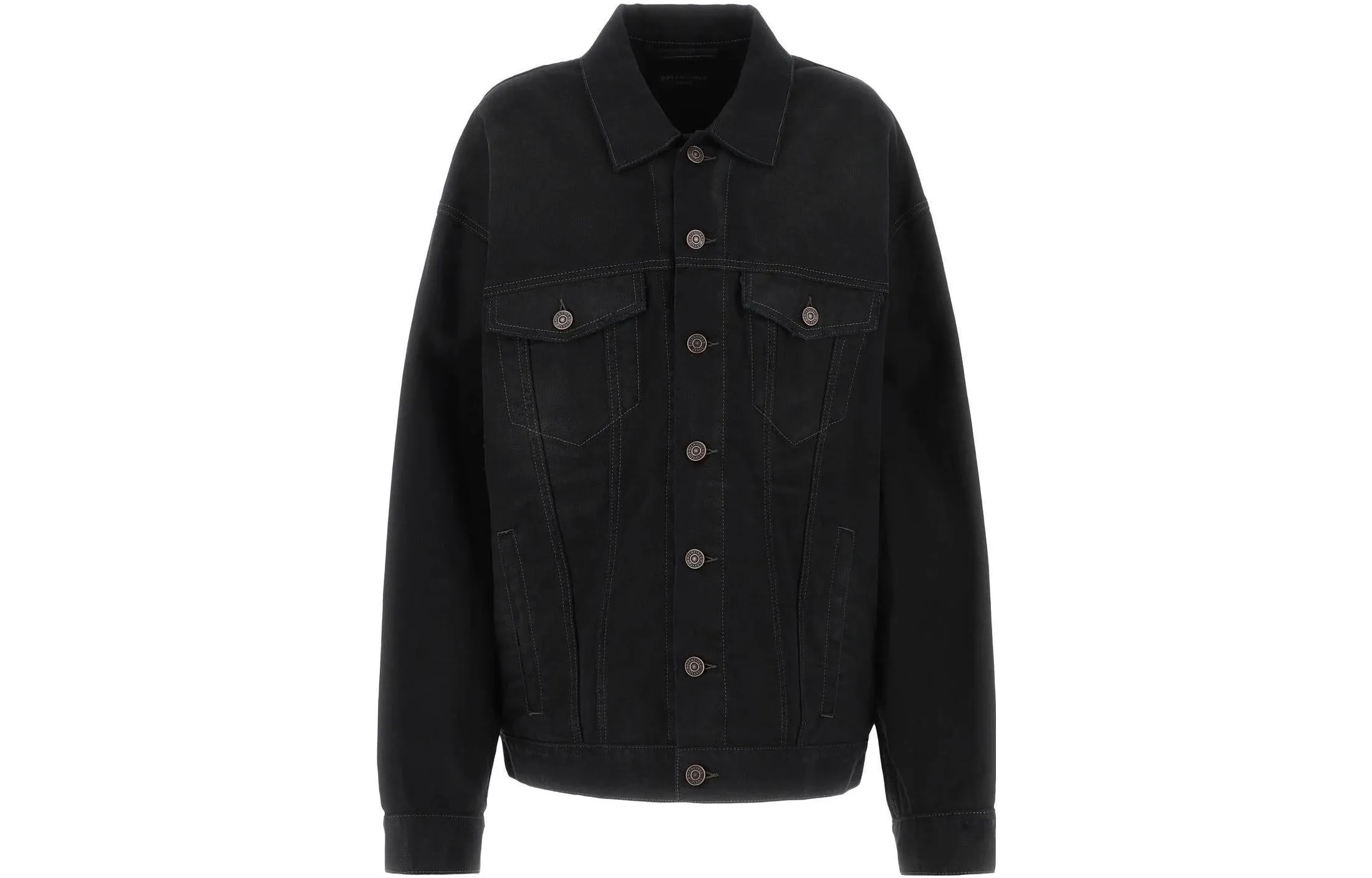 Balenciaga Gaffer Taped Political Campaign Denim Jacket 'Black' 724651TNW111700 sold by KicksCrew product image thumbnail 2