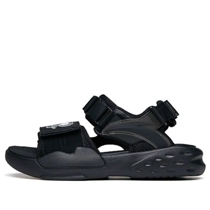 ANTA x Snoopy BaDao Sandals 'Black' 912126963-1 sold by KicksCrew