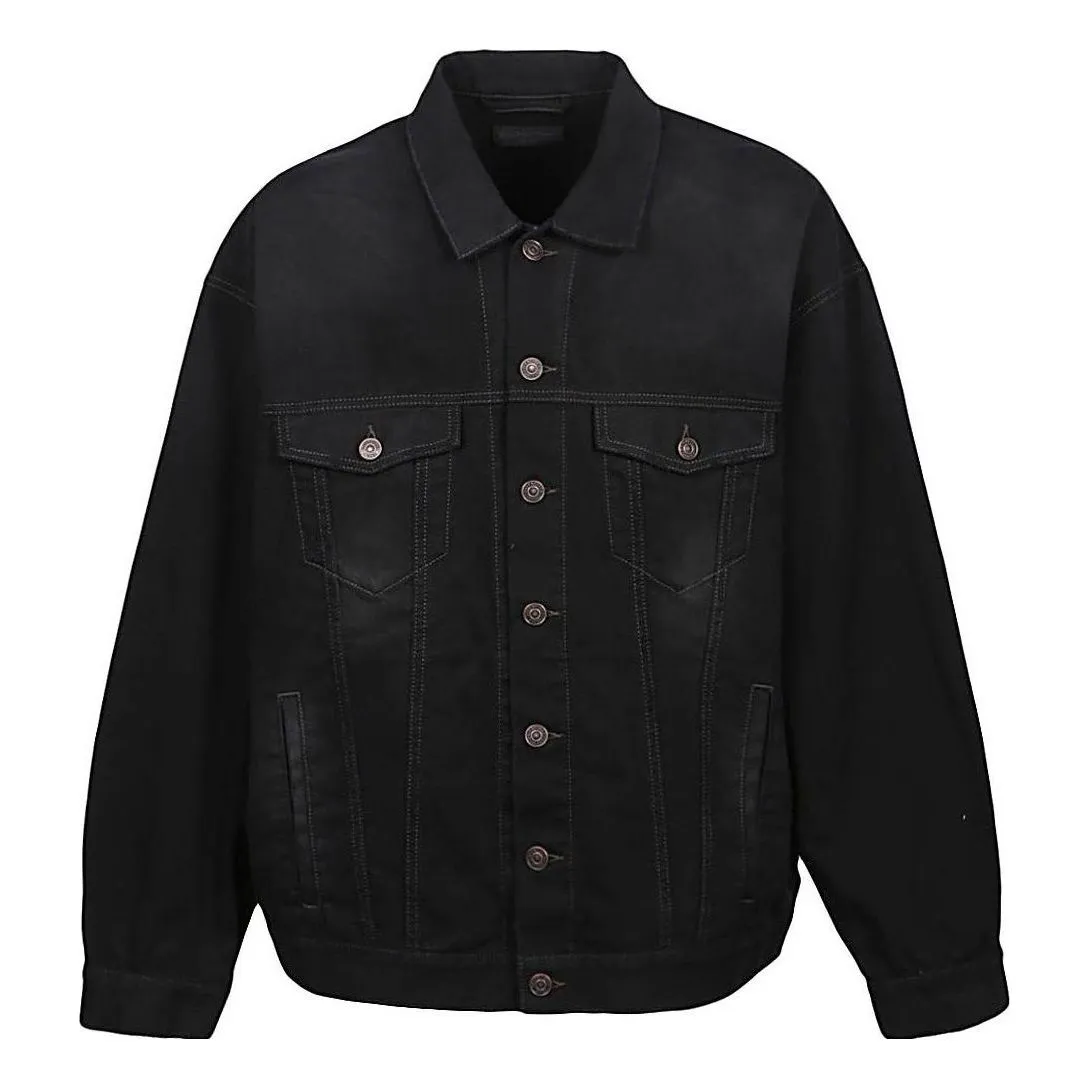 Balenciaga Gaffer Taped Political Campaign Denim Jacket 'Black' 724651TNW111700 sold by KicksCrew