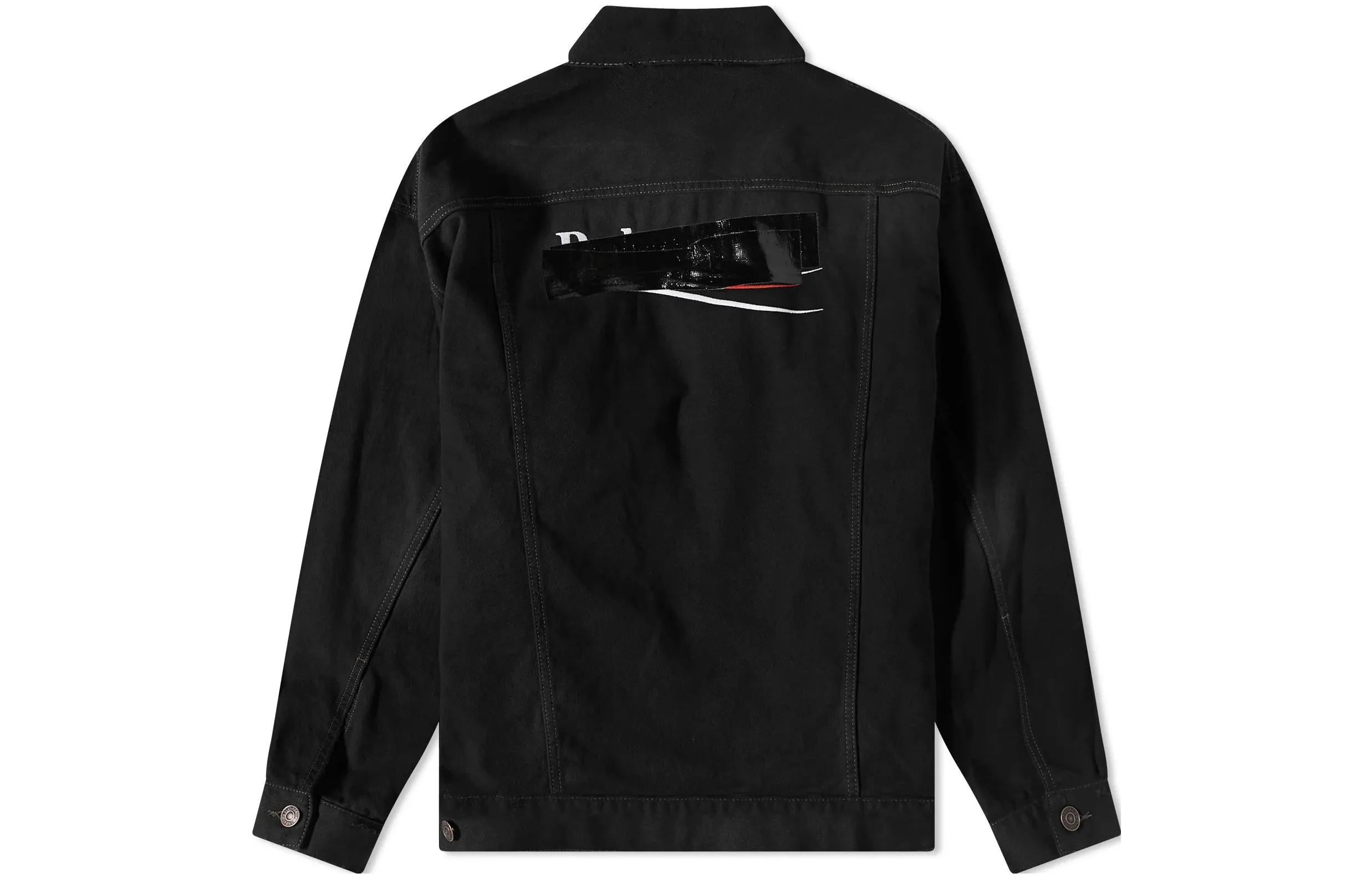 Balenciaga Gaffer Taped Political Campaign Denim Jacket 'Black' 724651TNW111700 sold by KicksCrew product image thumbnail 5