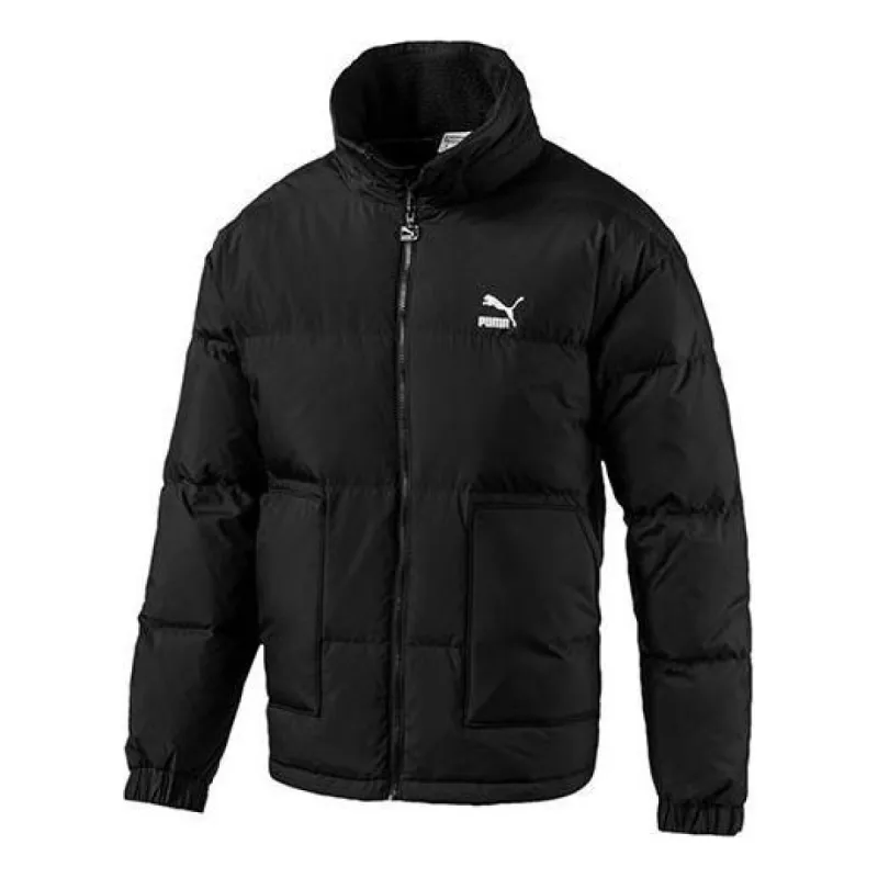 Puma Classics Down Jacket 'Black White' 595281-01 sold by KicksCrew