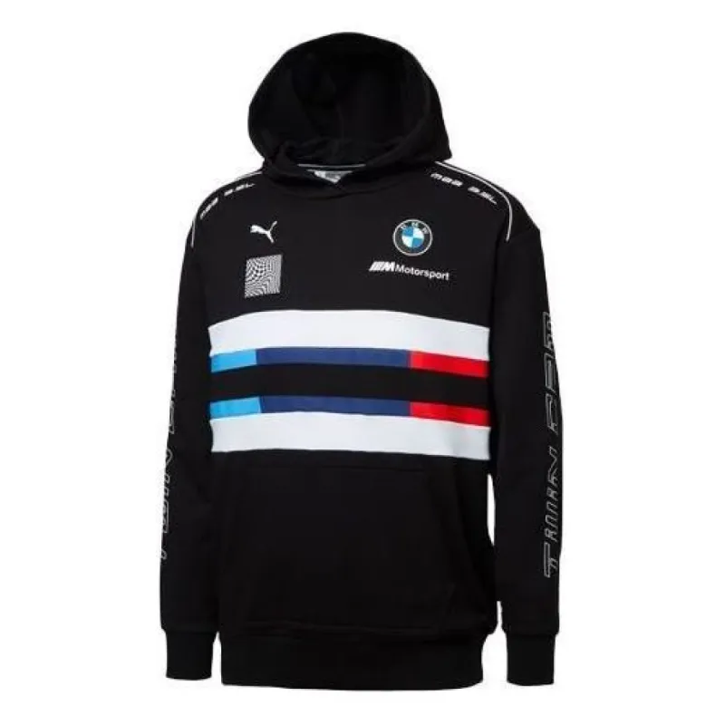 Puma BMW Motorsport Street Midlayer Hoodie 'Black Blue Red White' 595181-01 sold by KicksCrew