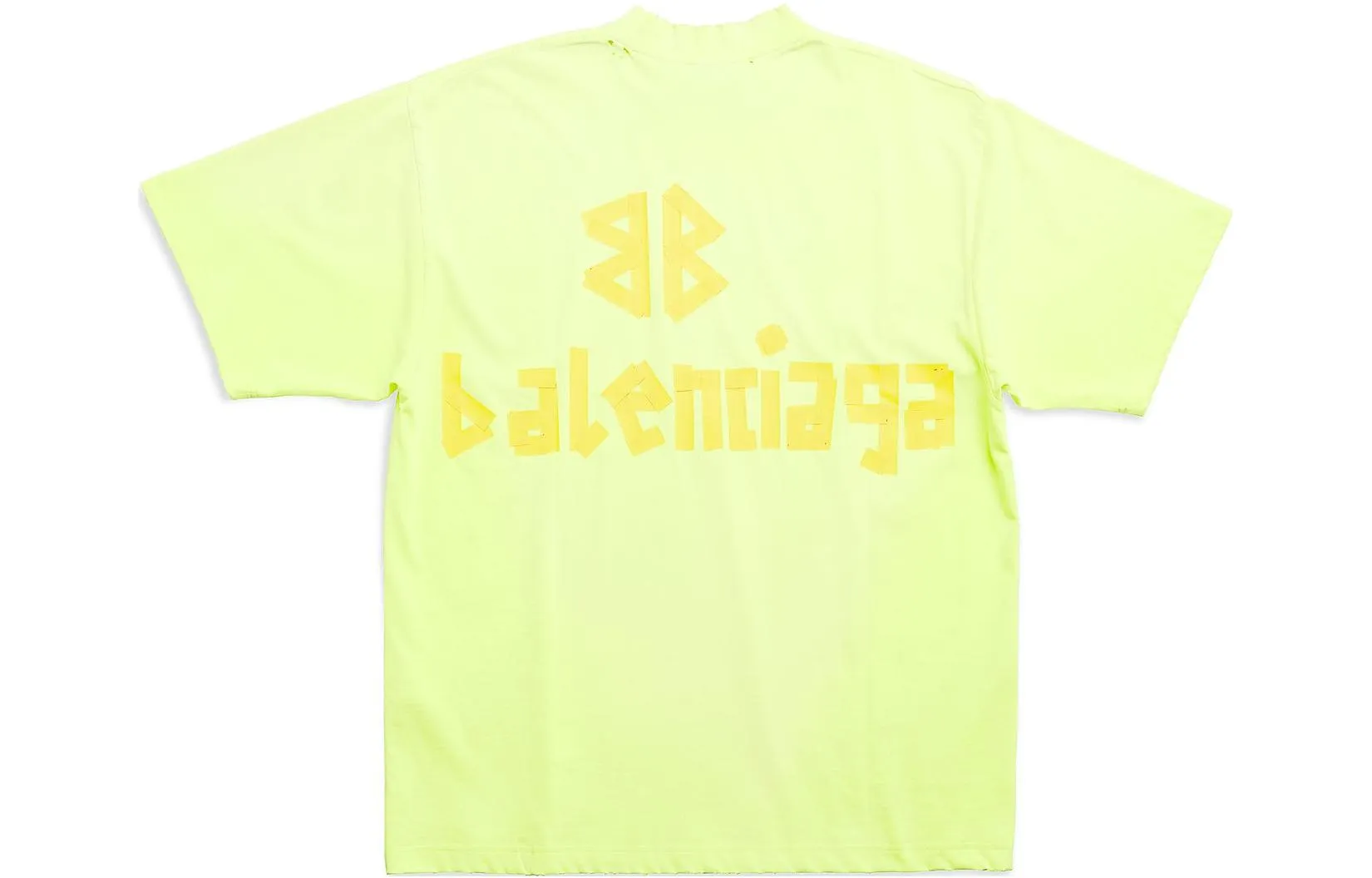 Balenciaga Tape Type T-shirt Medium Fit 'Fluo Yellow' 739784TOVA97204 sold by KicksCrew product image thumbnail 2