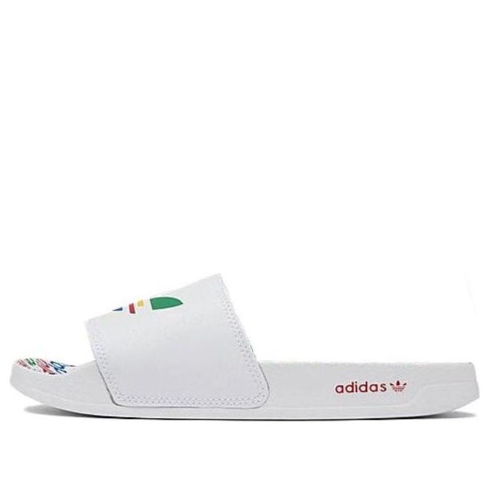 (GS) Adidas Adilette Slides 'White Multi' GY8077 sold by KicksCrew