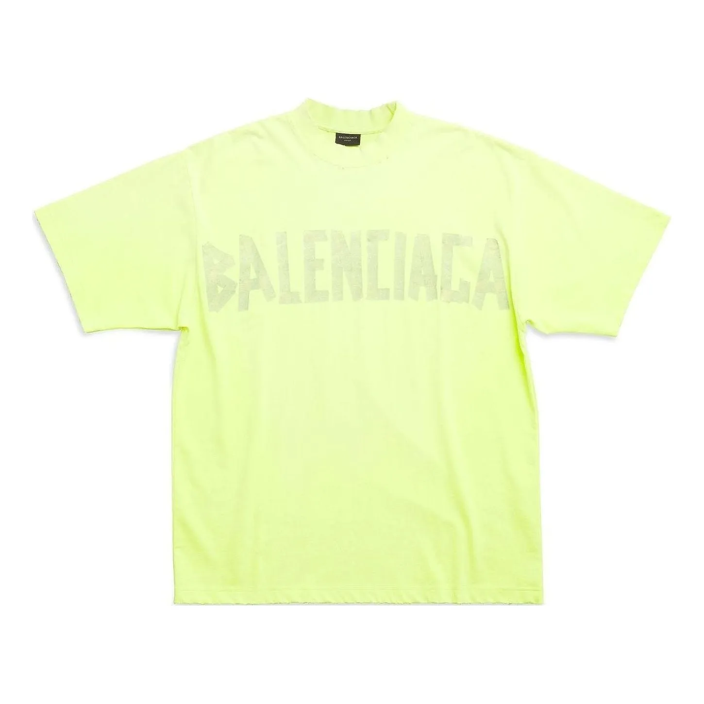 Balenciaga Tape Type T-shirt Medium Fit 'Fluo Yellow' 739784TOVA97204 sold by KicksCrew