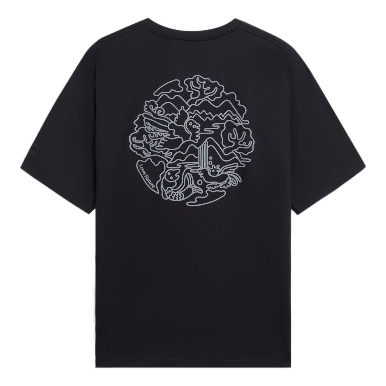 Li-Ning Love Nature Graphic T-shirt 'Black' AHSS171-2 sold by KicksCrew product image thumbnail 2