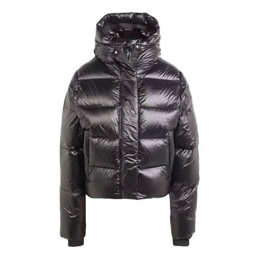 (WMNS) adidas Short Premium Puffer Jacket 'Black' IR7120 sold by KicksCrew