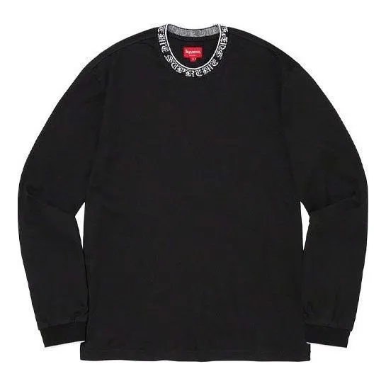 Supreme Old English Collar L/S T-Shirt 'Black White' SUP-SS21-576 sold by KicksCrew