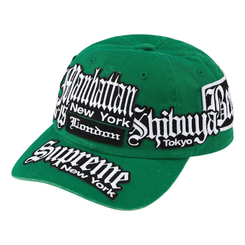 Supreme City Patches 6-Panel 'Green Black White' SUP-SS23-2229 sold by KicksCrew