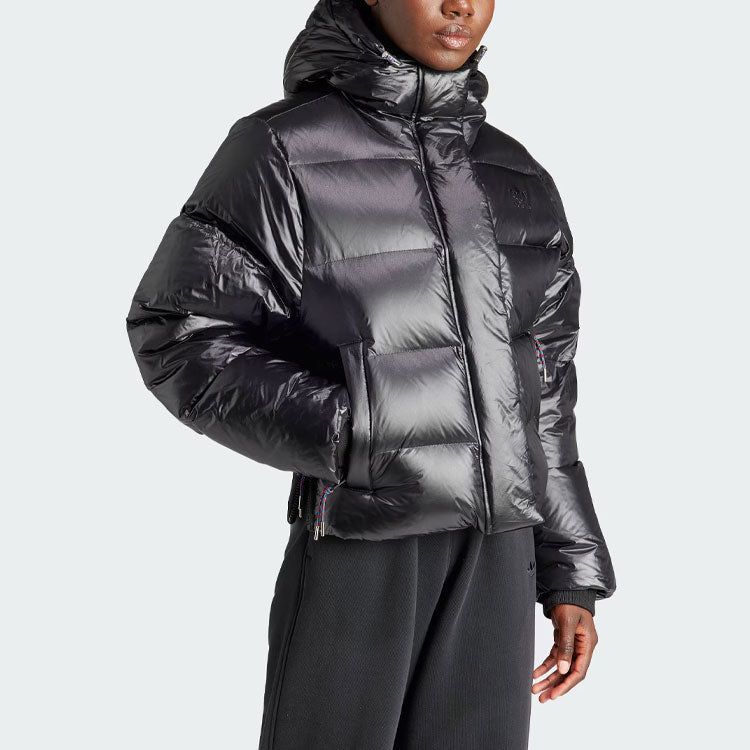 (WMNS) adidas Short Premium Puffer Jacket 'Black' IR7120 sold by KicksCrew product image thumbnail 4