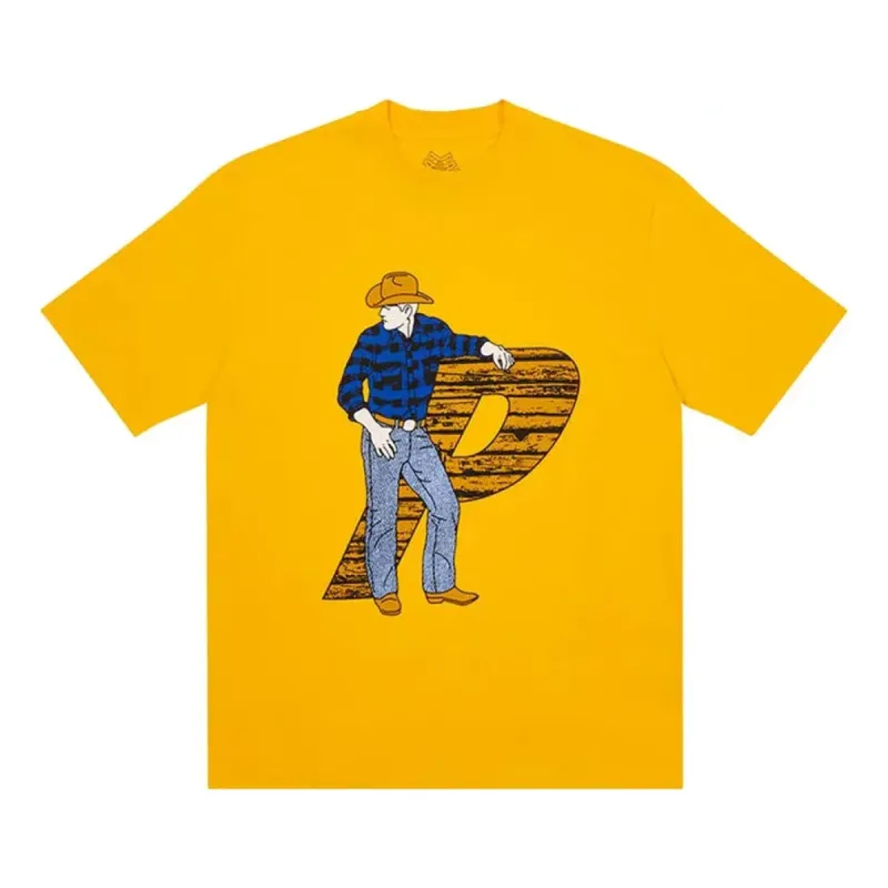 Palace FW22 Saddle Up T-Shirt 'Yellow' P23TS052 sold by KicksCrew