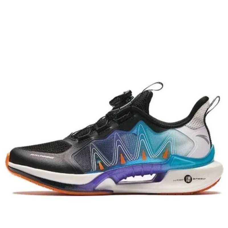 (GS) ANTA Running Series Sneakers 6.0 'Black Purple Blue' 312425517-5 sold by KicksCrew